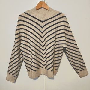 MANGO Women's Perkins Neck Stripe-Print Sweater